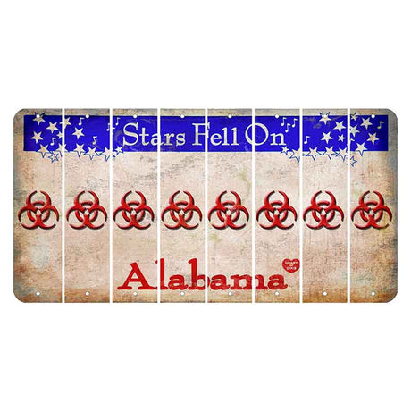 Stars Fell on Alabama Cut License Plate Strips (Set of 8) Radioactive