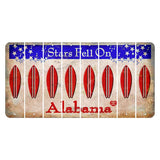 Stars Fell on Alabama Cut License Plate Strips (Set of 8) Surfboard