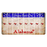 Stars Fell on Alabama Cut License Plate Strips (Set of 8) Hummingbird
