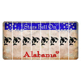 Stars Fell on Alabama Cut License Plate Strips (Set of 8) Whale