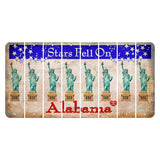 Stars Fell on Alabama Cut License Plate Strips (Set of 8) Statue of Liberty