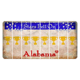 Stars Fell on Alabama Cut License Plate Strips (Set of 8) Trophy