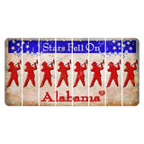 Stars Fell on Alabama Cut License Plate Strips (Set of 8) Fireman with Axe