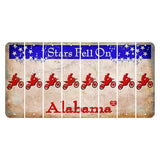 Stars Fell on Alabama Cut License Plate Strips (Set of 8) Dirtbike Rider