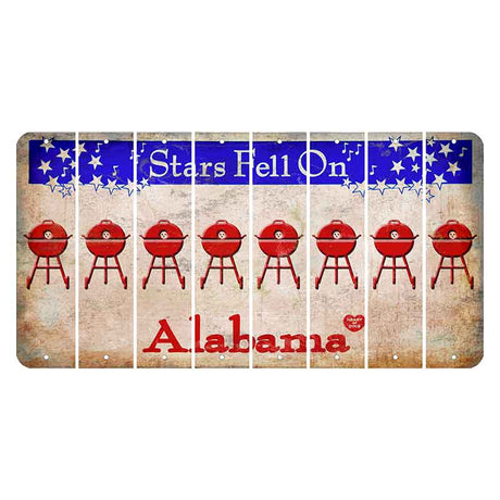 Stars Fell on Alabama Cut License Plate Strips (Set of 8) Grill