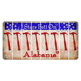 Stars Fell on Alabama Cut License Plate Strips (Set of 8) Hammer