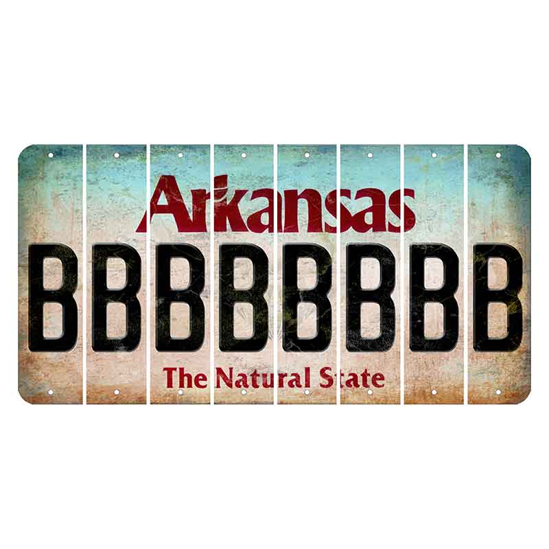 Arkansas Diamond Cut License Plate Strips (Set of 8) B
