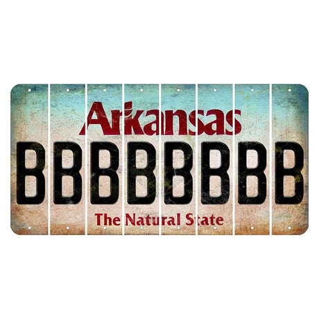 Arkansas Diamond Cut License Plate Strips (Set of 8) B