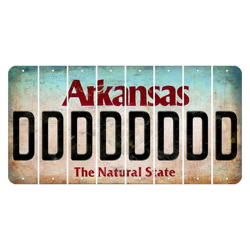Arkansas Diamond Cut License Plate Strips (Set of 8) D