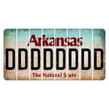 Arkansas Diamond Cut License Plate Strips (Set of 8) D