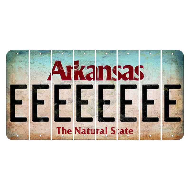 Arkansas Diamond Cut License Plate Strips (Set of 8) E