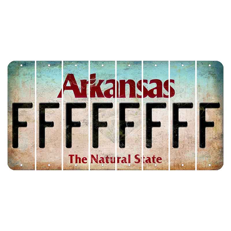 Arkansas Diamond Cut License Plate Strips (Set of 8) F