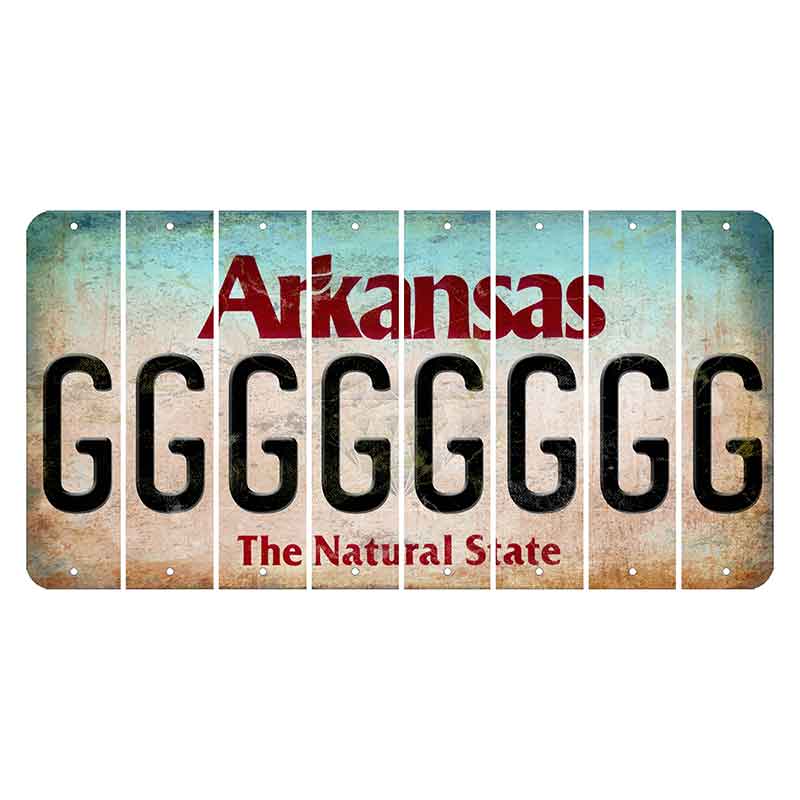 Arkansas Diamond Cut License Plate Strips (Set of 8) G