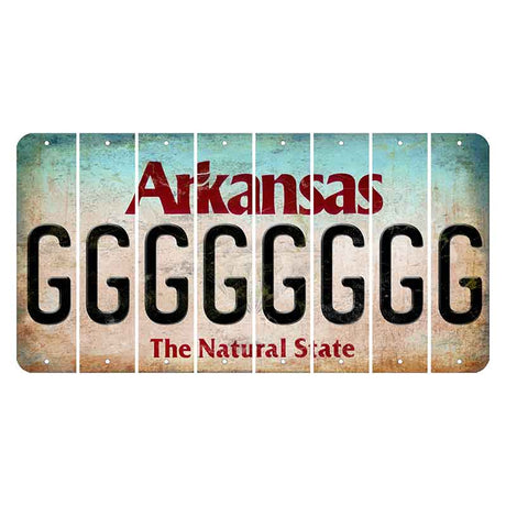 Arkansas Diamond Cut License Plate Strips (Set of 8) G