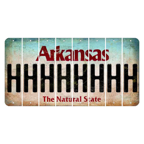 Arkansas Diamond Cut License Plate Strips (Set of 8) H