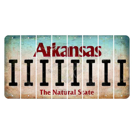 Arkansas Diamond Cut License Plate Strips (Set of 8) I
