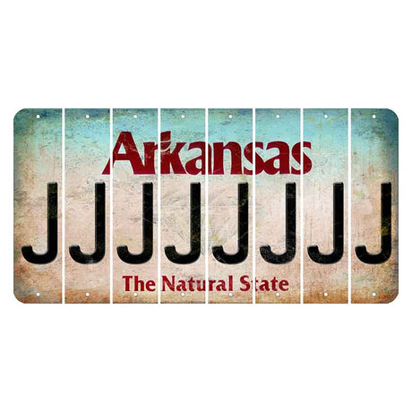 Arkansas Diamond Cut License Plate Strips (Set of 8) J
