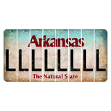Arkansas Diamond Cut License Plate Strips (Set of 8) L