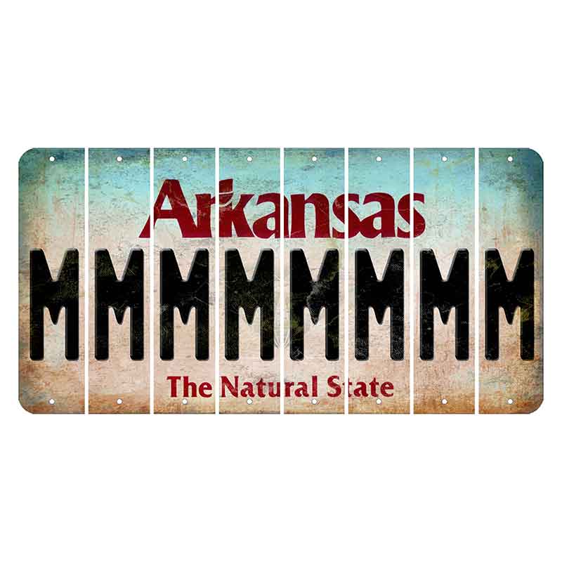 Arkansas Diamond Cut License Plate Strips (Set of 8) M