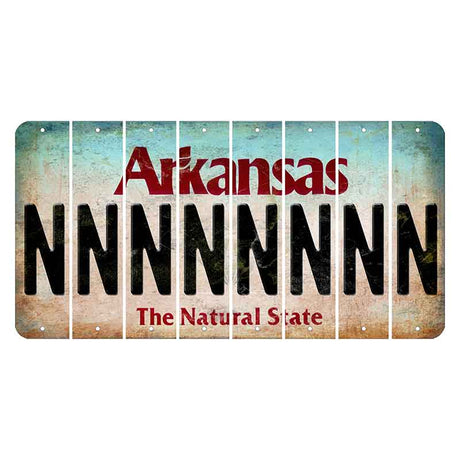 Arkansas Diamond Cut License Plate Strips (Set of 8) N
