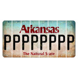 Arkansas Diamond Cut License Plate Strips (Set of 8) P