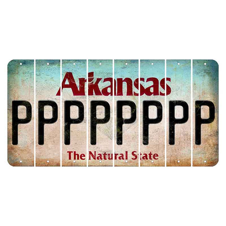 Arkansas Diamond Cut License Plate Strips (Set of 8) P
