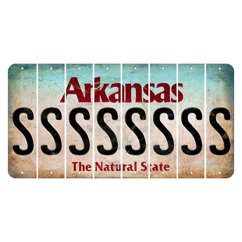Arkansas Diamond Cut License Plate Strips (Set of 8) S