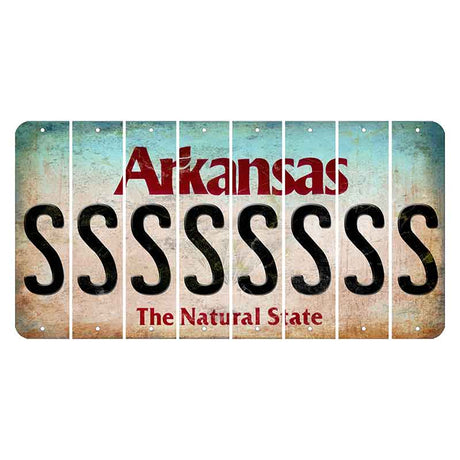 Arkansas Diamond Cut License Plate Strips (Set of 8) S