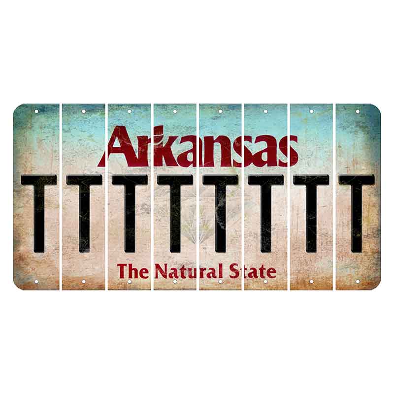 Arkansas Diamond Cut License Plate Strips (Set of 8) T