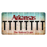 Arkansas Diamond Cut License Plate Strips (Set of 8) T