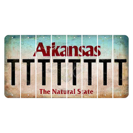 Arkansas Diamond Cut License Plate Strips (Set of 8) T