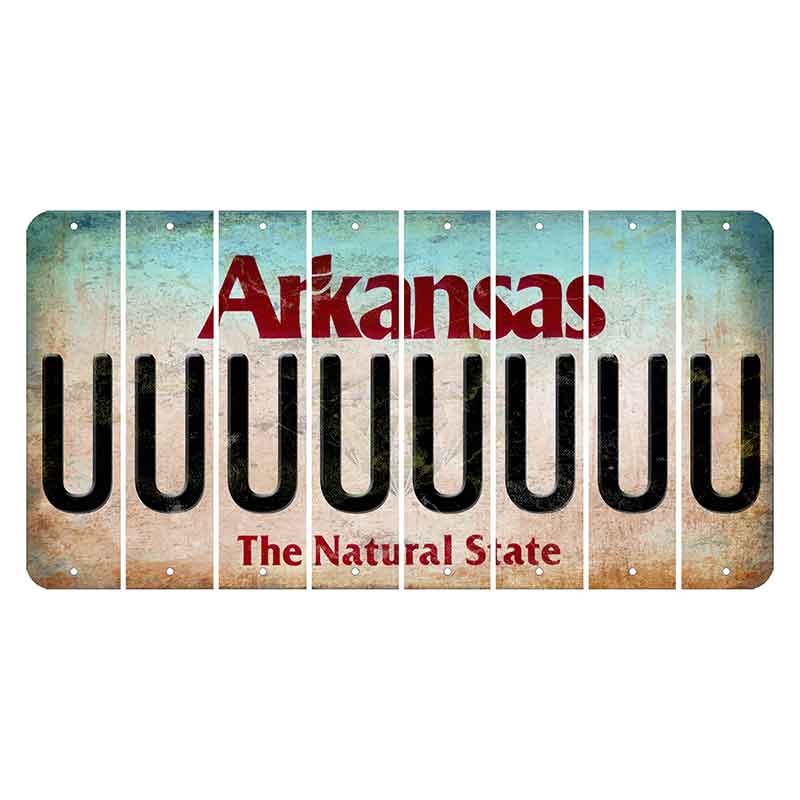 Arkansas Diamond Cut License Plate Strips (Set of 8) U