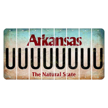 Arkansas Diamond Cut License Plate Strips (Set of 8) U