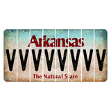 Arkansas Diamond Cut License Plate Strips (Set of 8) V