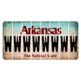 Arkansas Diamond Cut License Plate Strips (Set of 8) W