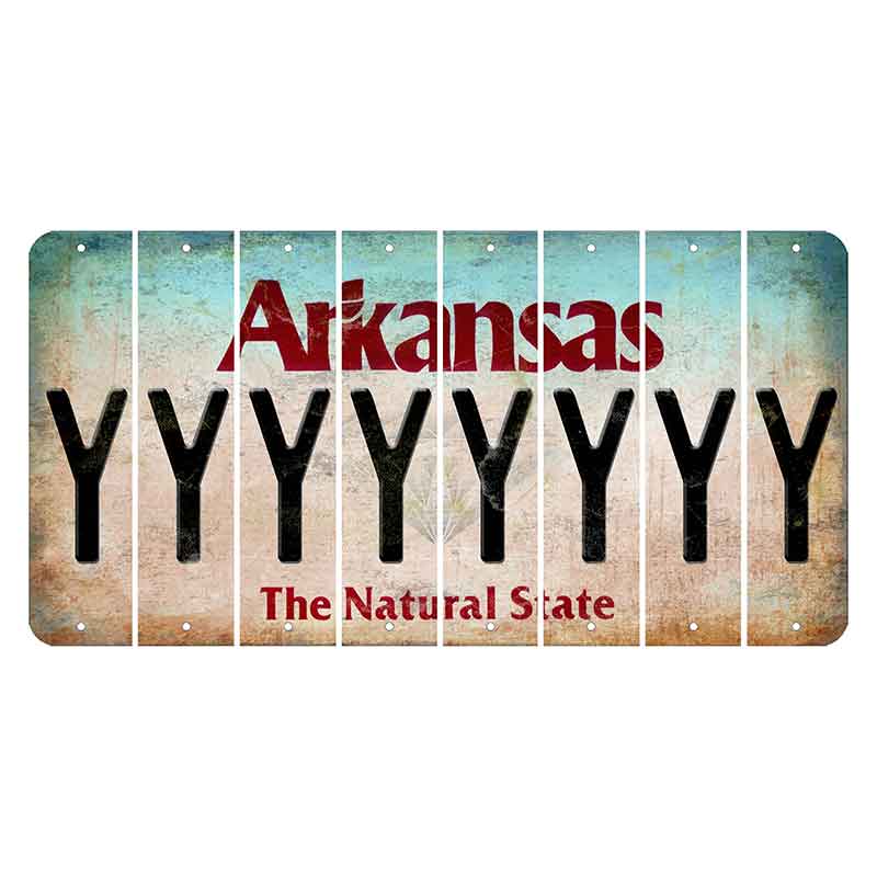 Arkansas Diamond Cut License Plate Strips (Set of 8) Y