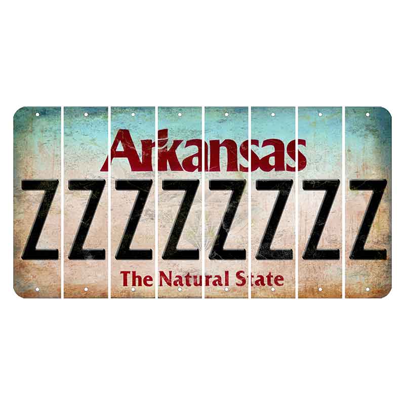 Arkansas Diamond Cut License Plate Strips (Set of 8) Z