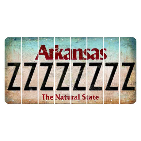 Arkansas Diamond Cut License Plate Strips (Set of 8) Z