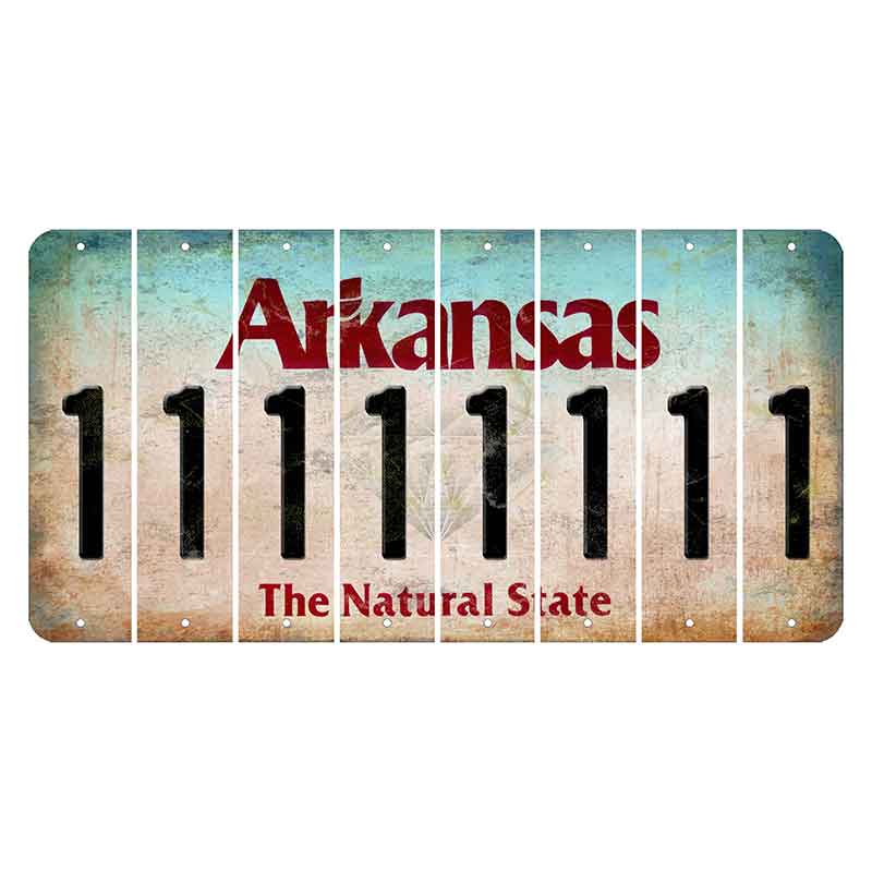 Arkansas Diamond Cut License Plate Strips (Set of 8) 1