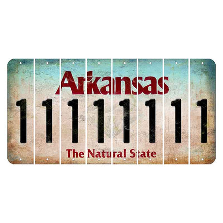 Arkansas Diamond Cut License Plate Strips (Set of 8) 1