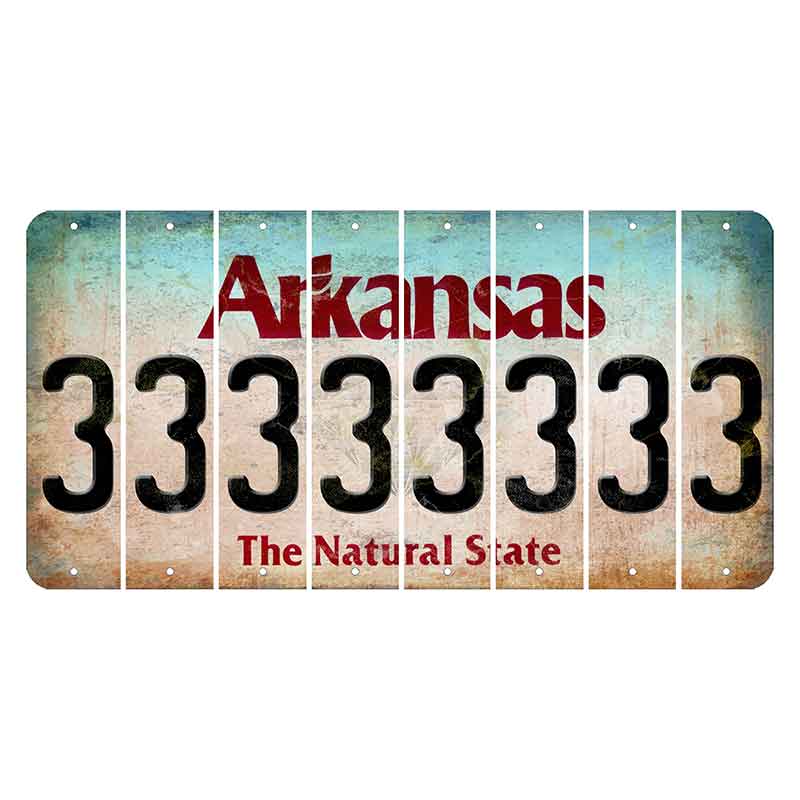Arkansas Diamond Cut License Plate Strips (Set of 8) 3