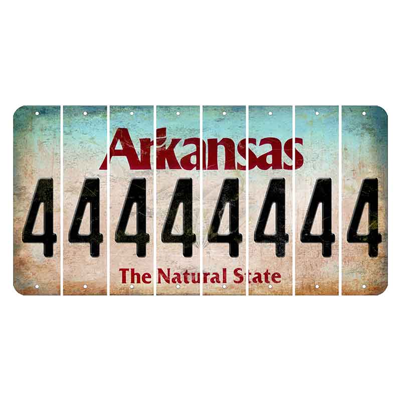 Arkansas Diamond Cut License Plate Strips (Set of 8) 4