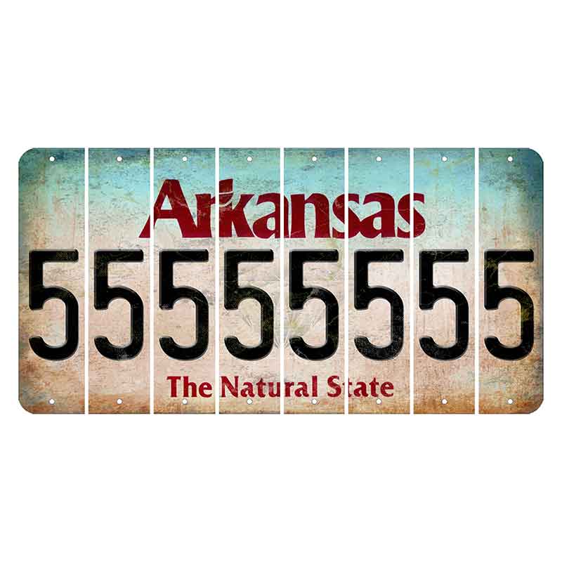 Arkansas Diamond Cut License Plate Strips (Set of 8) 5