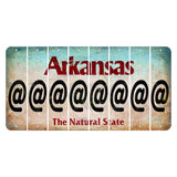 Arkansas Diamond Cut License Plate Strips (Set of 8) At Sign