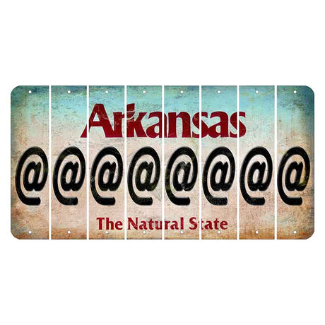 Arkansas Diamond Cut License Plate Strips (Set of 8) At Sign