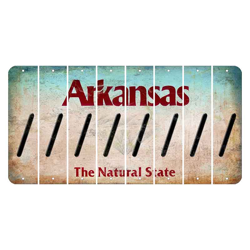 Arkansas Diamond Cut License Plate Strips (Set of 8) Forward Slash
