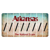 Arkansas Diamond Cut License Plate Strips (Set of 8) Forward Slash