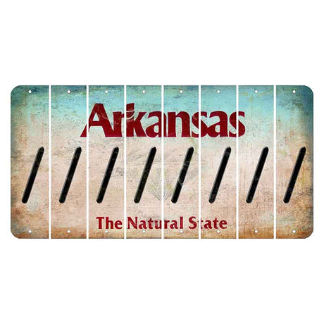 Arkansas Diamond Cut License Plate Strips (Set of 8) Forward Slash