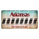 Arkansas Diamond Cut License Plate Strips (Set of 8) Hashtag