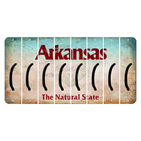Arkansas Diamond Cut License Plate Strips (Set of 8) Parenthesis - Left